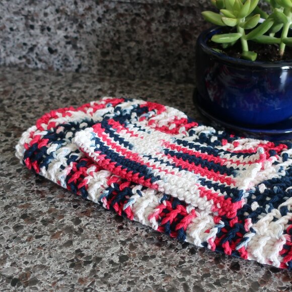 Multicolored Crochet Dish Drying Mats 100% Cotton Kitchen - Picture 9 of 10